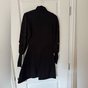 Zara Black Mini Dress with Cutout Sleeves